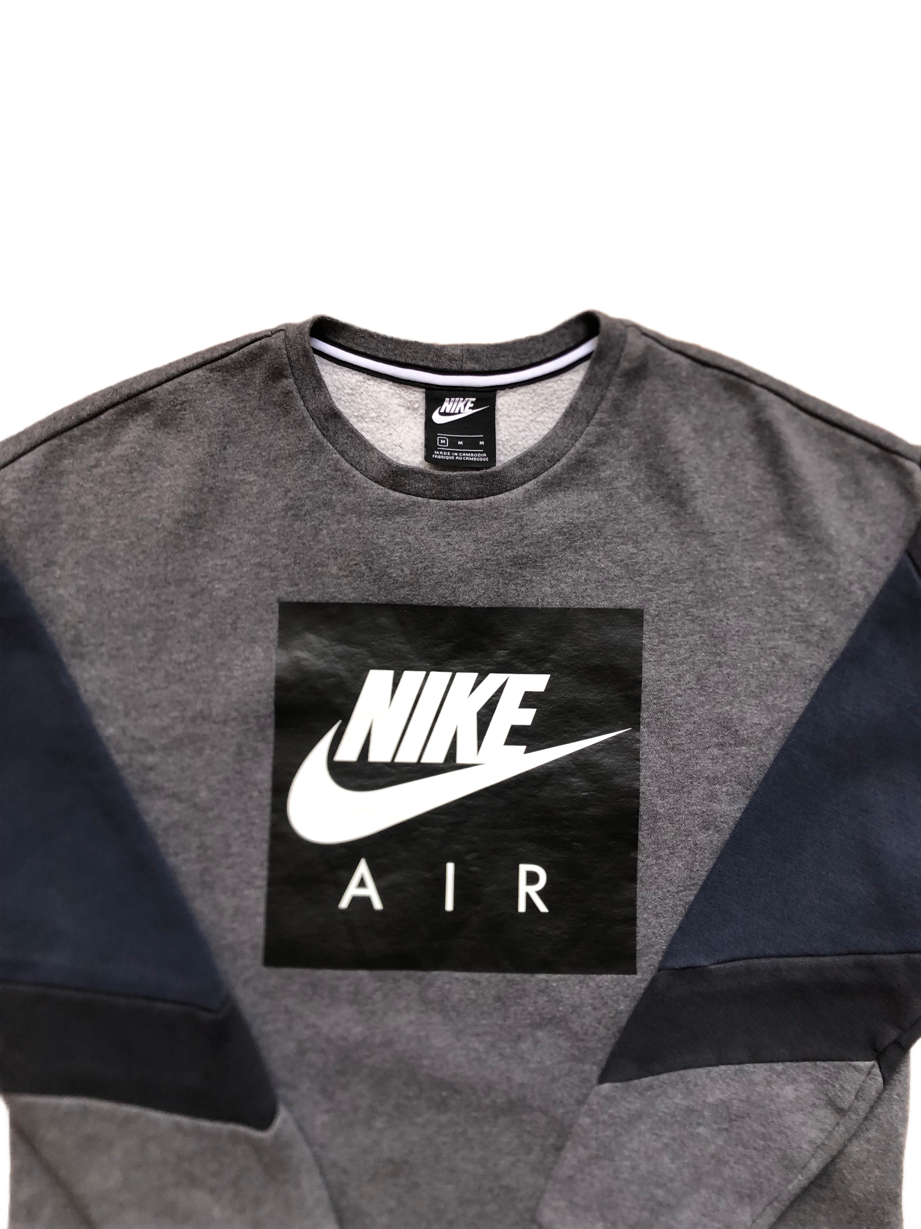 Nike – Sudadera Gris Vintage – Talla M