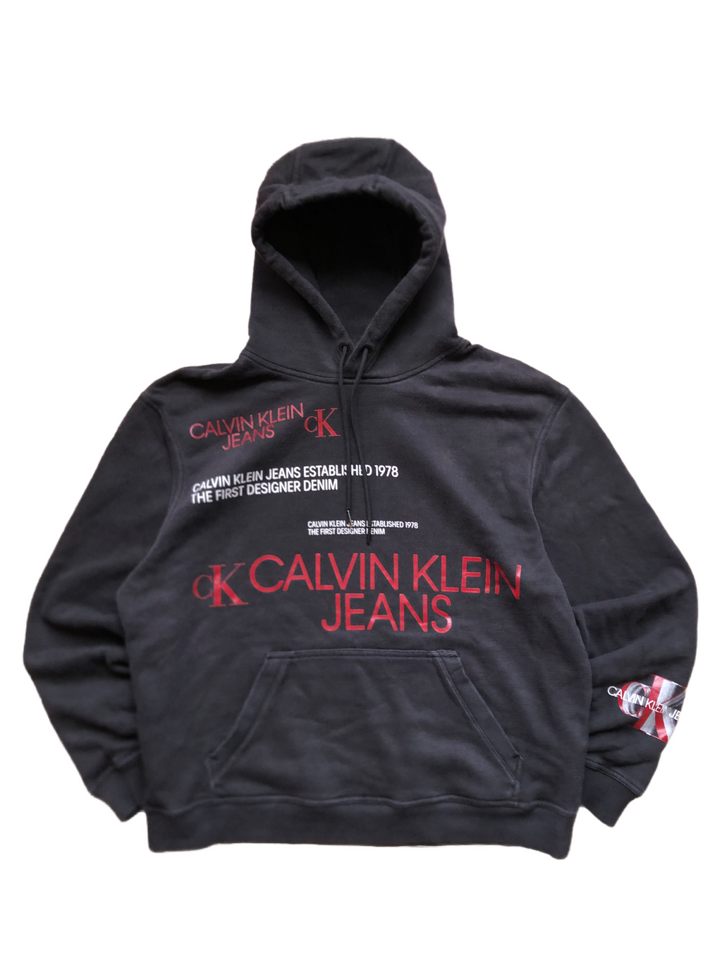 Calvin Klein – Sudadera Negra Vintage – Talla L