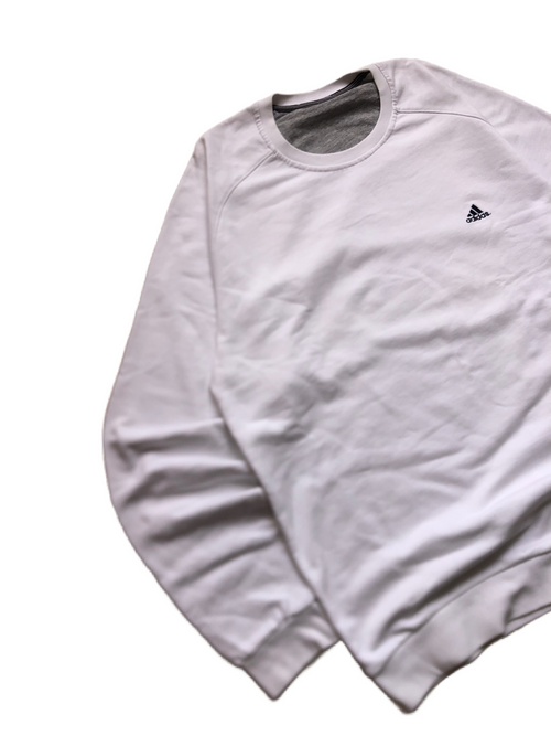 Adidas – Sudadera Blanca Vintage – Talla XXL