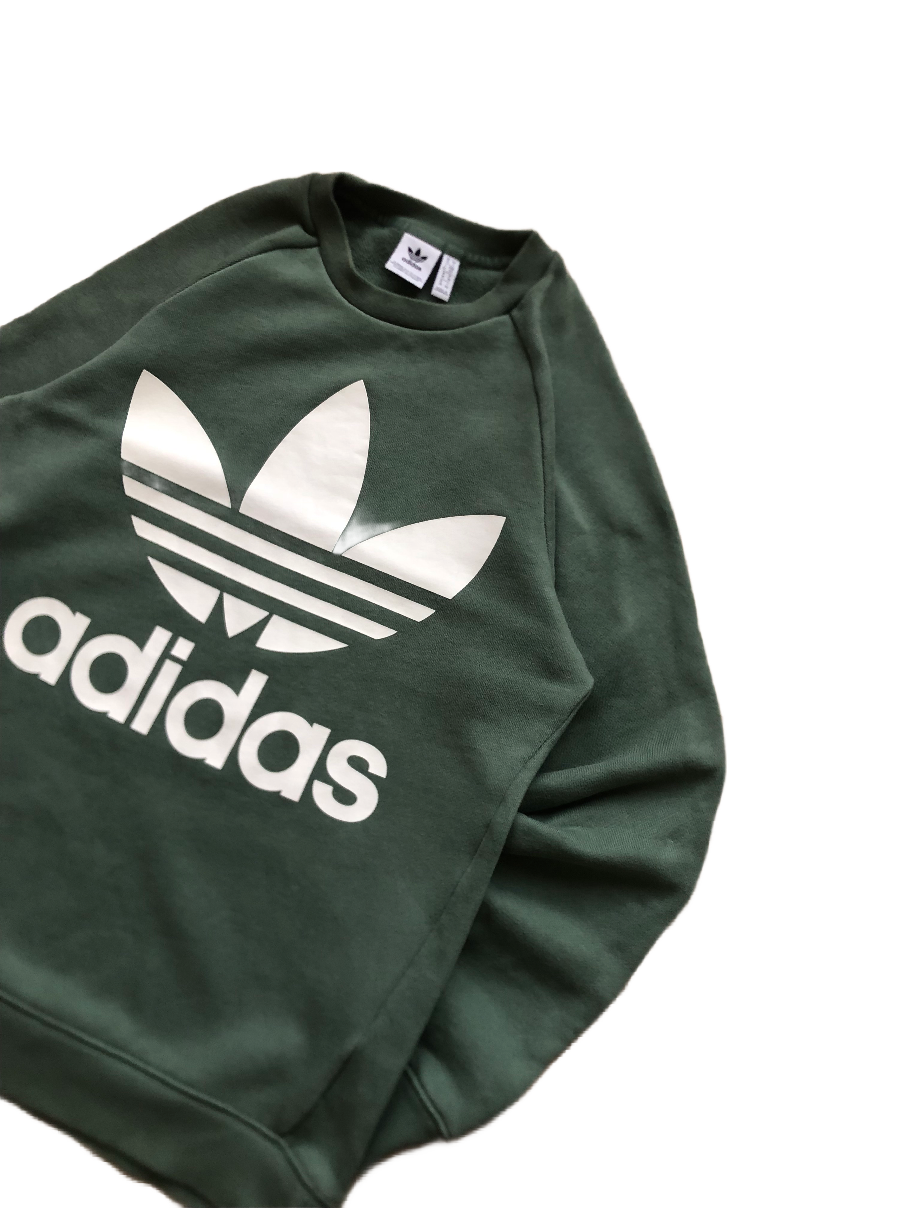 Adidas – Sudadera Verde Vintage – Talla M