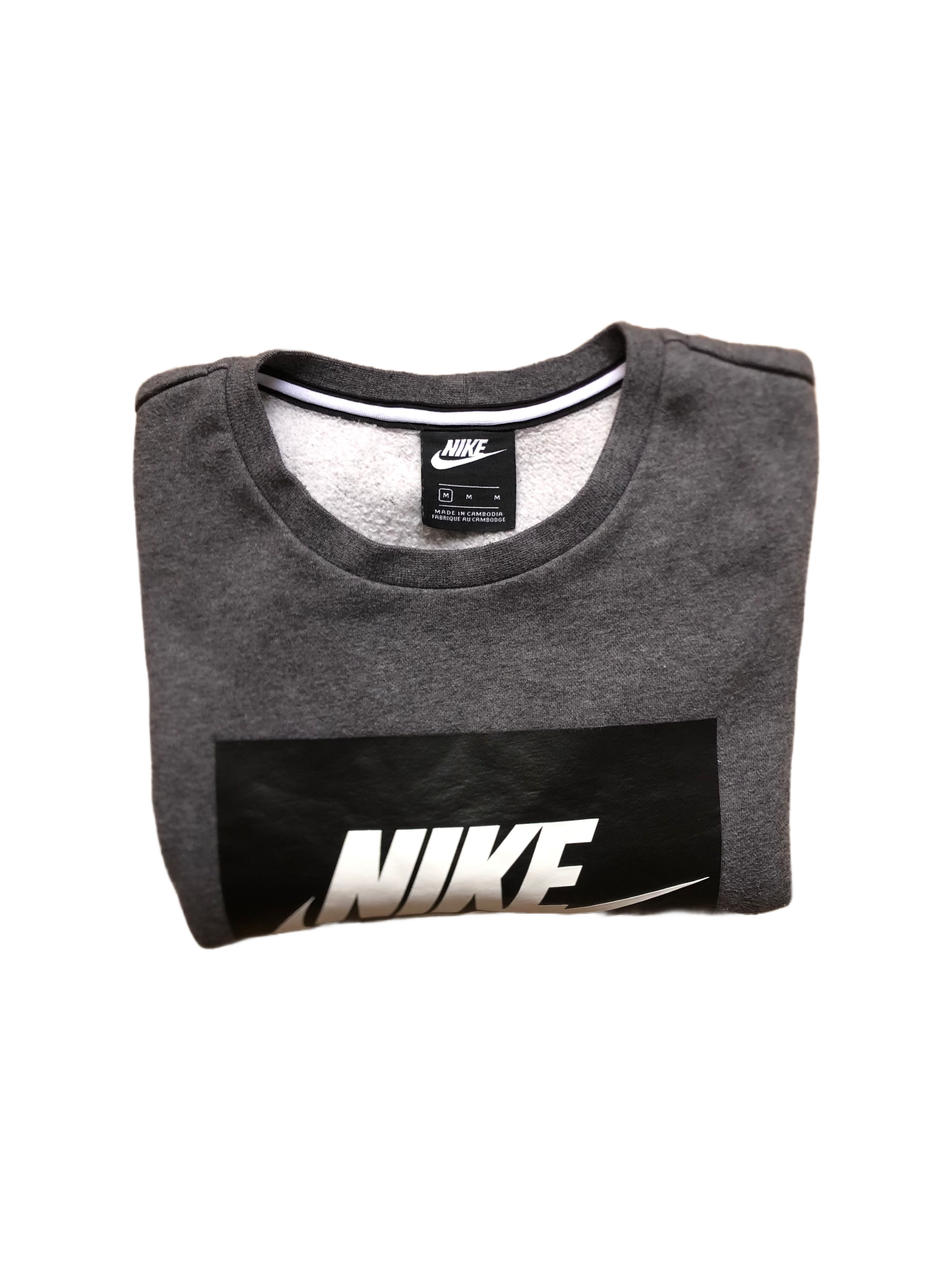 Nike – Sudadera Gris Vintage – Talla M