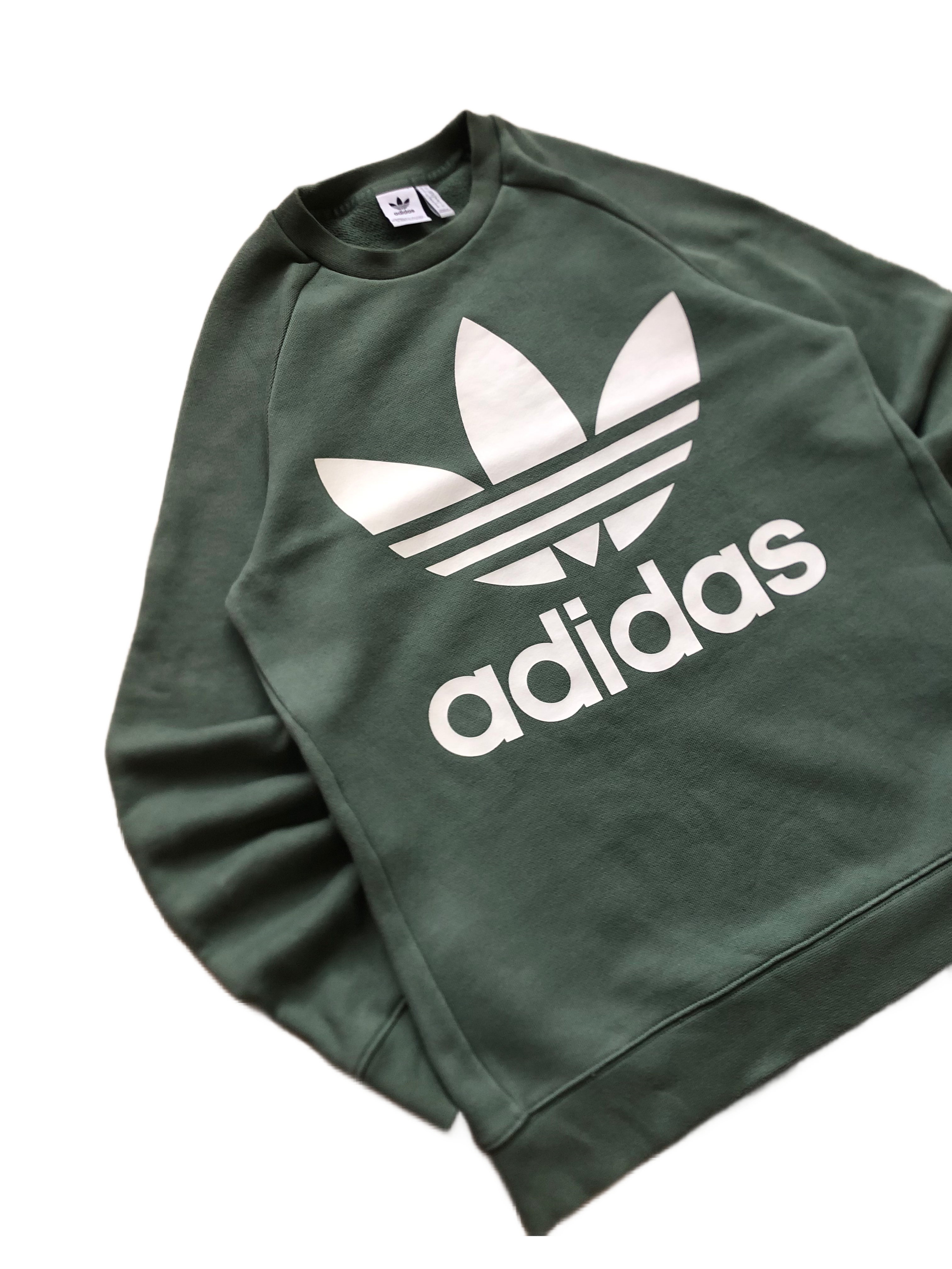 Adidas – Sudadera Verde Vintage – Talla M