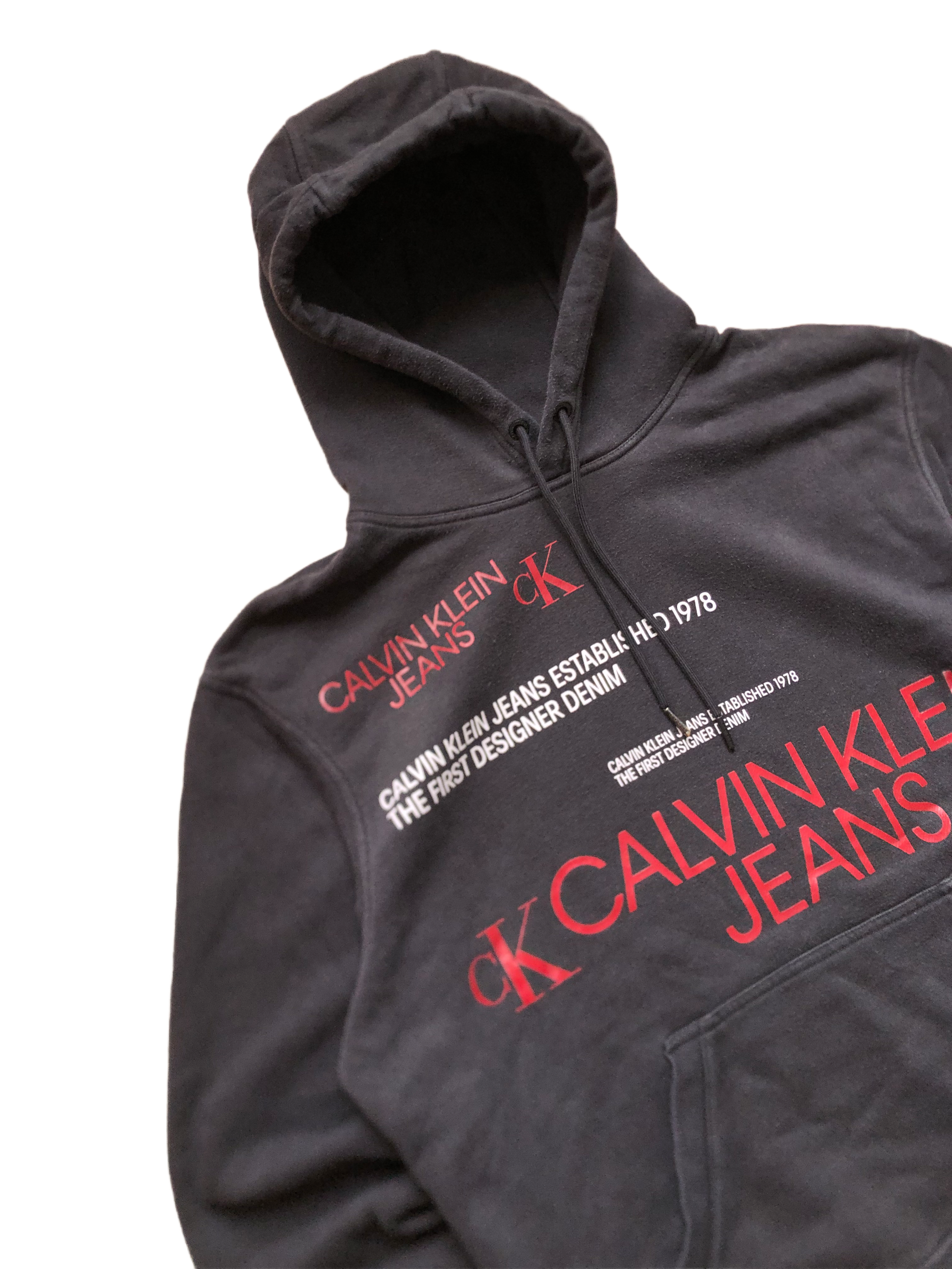 Calvin Klein – Sudadera Negra Vintage – Talla L