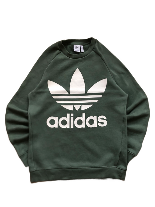 Adidas – Sudadera Verde Vintage – Talla M