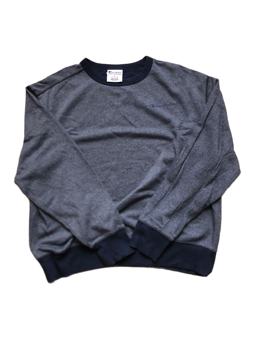 Champion – Sudadera Azul Vintage – Talla L