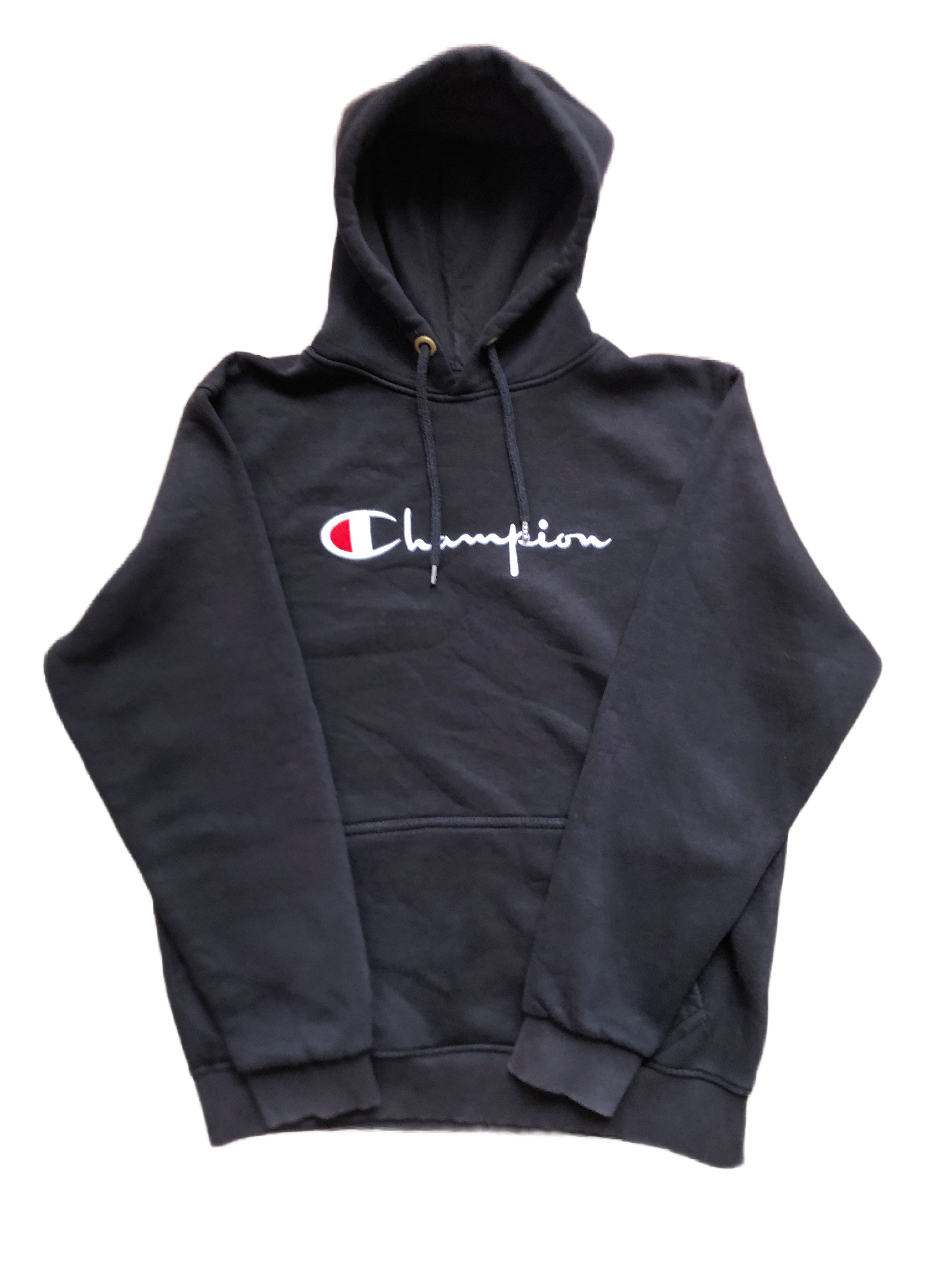 Champion – Sudadera Negra Vintage – Talla XL