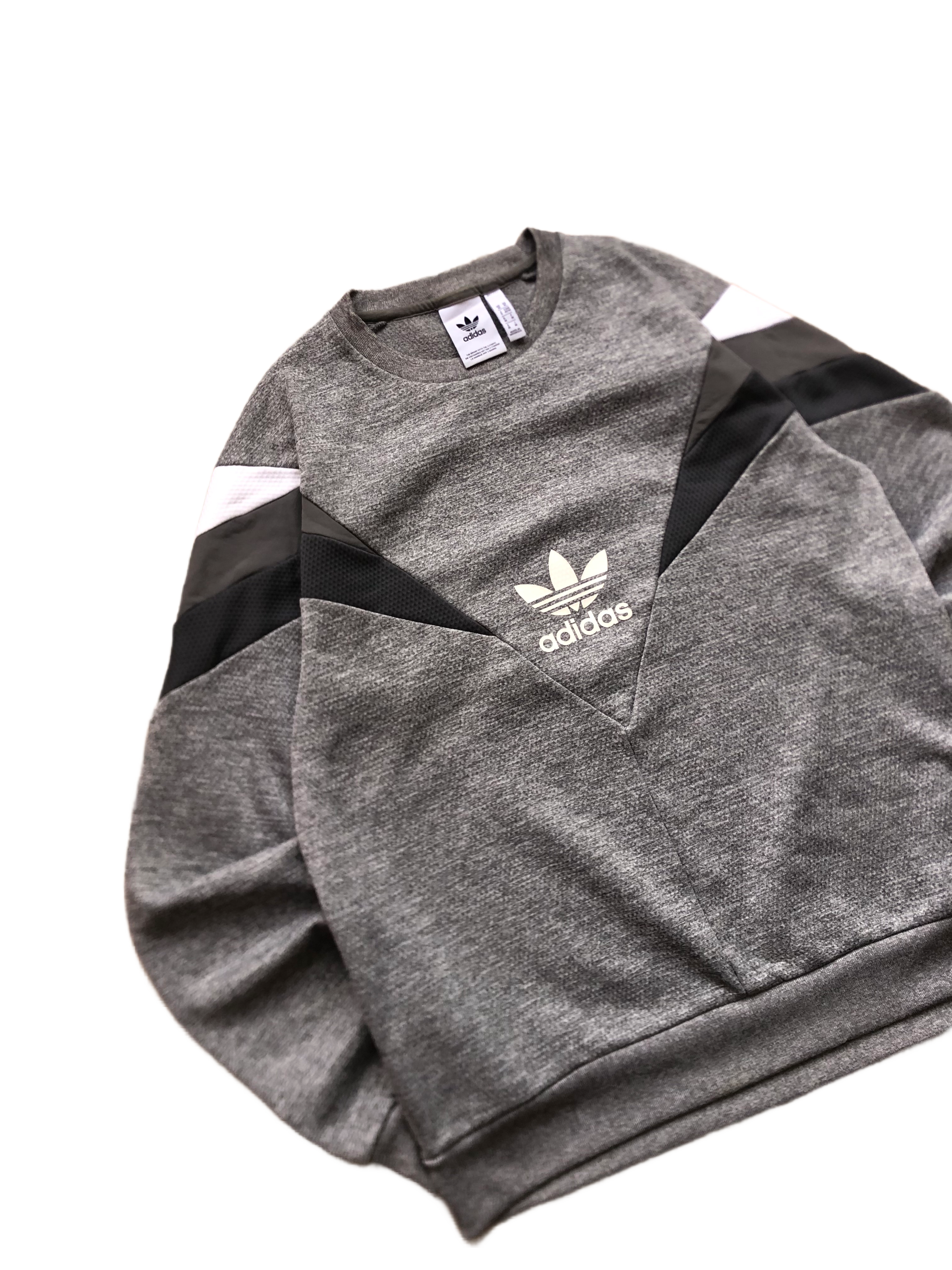 Adidas – Sudadera Gris Vintage – Talla M