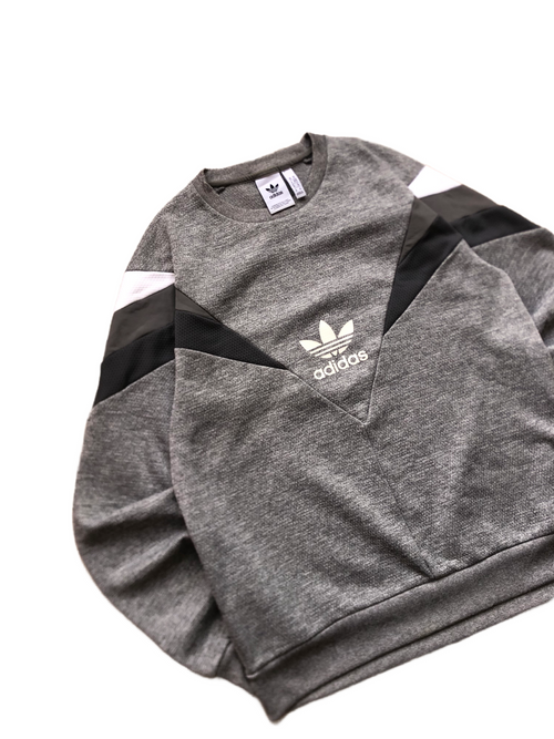 Adidas – Sudadera Gris Vintage – Talla M