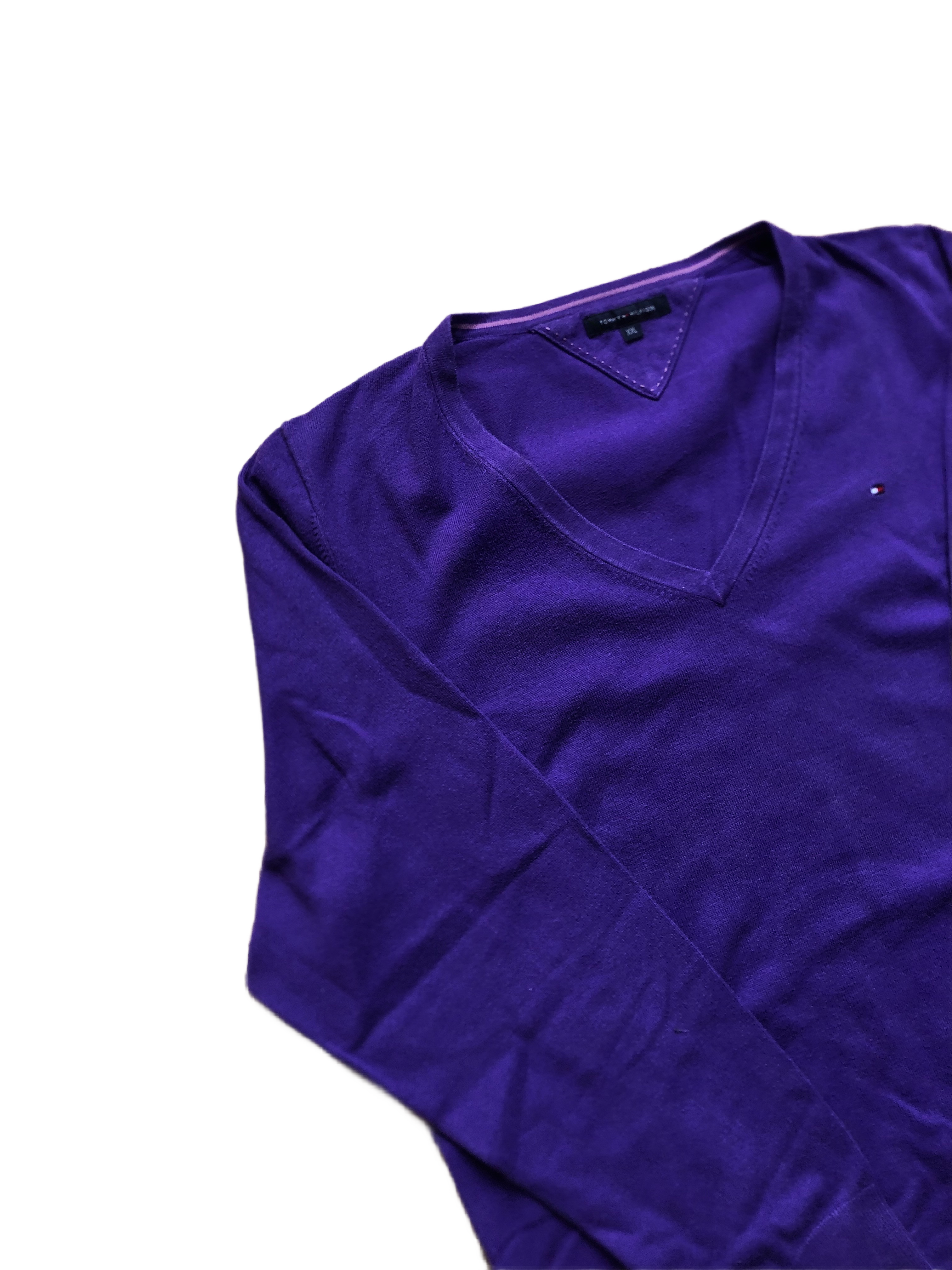 Tommy Hilfiger – Suéter Morado Vintage – Talla XXL