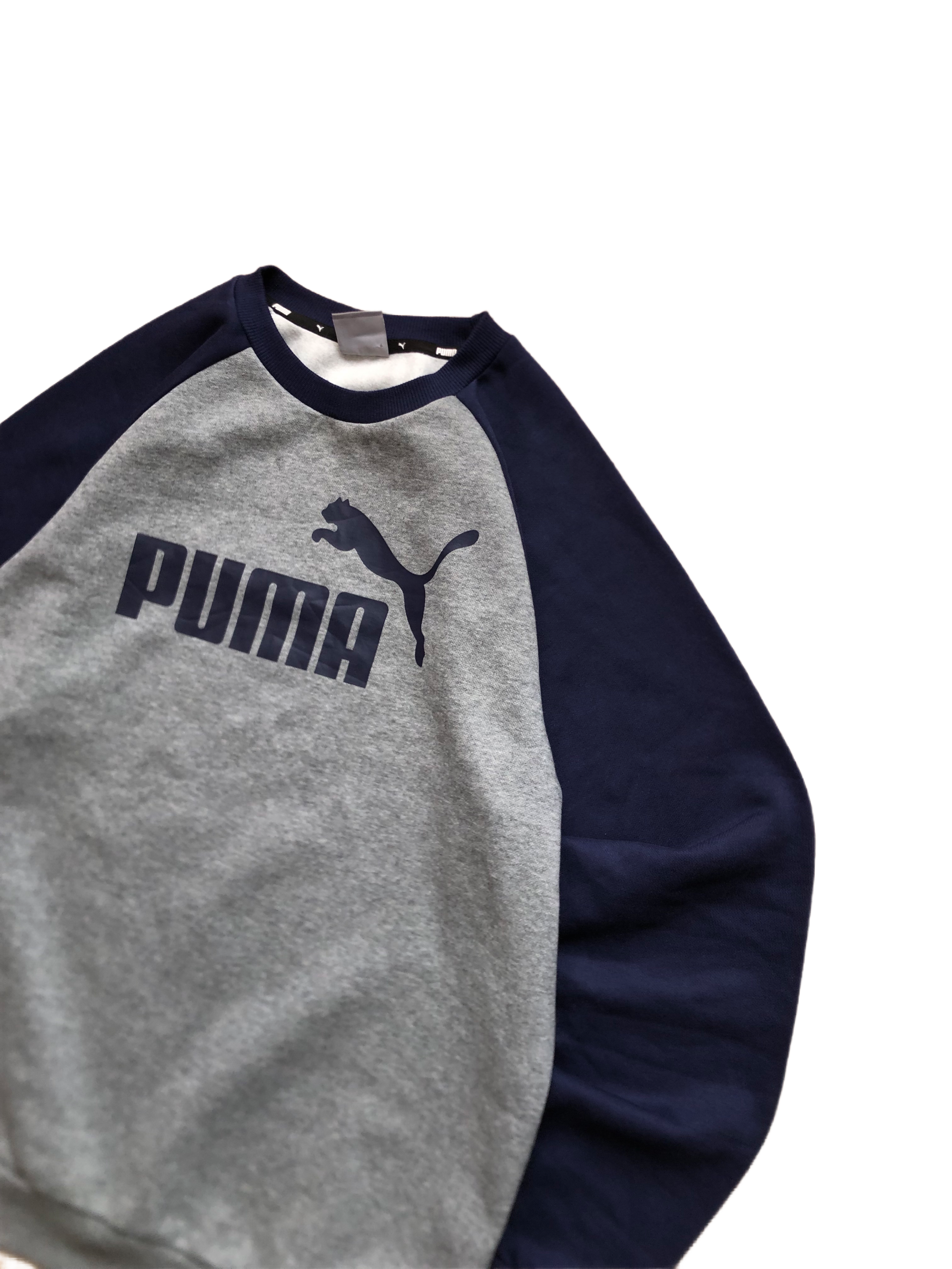 Puma – Sudadera Gris Vintage – Talla M