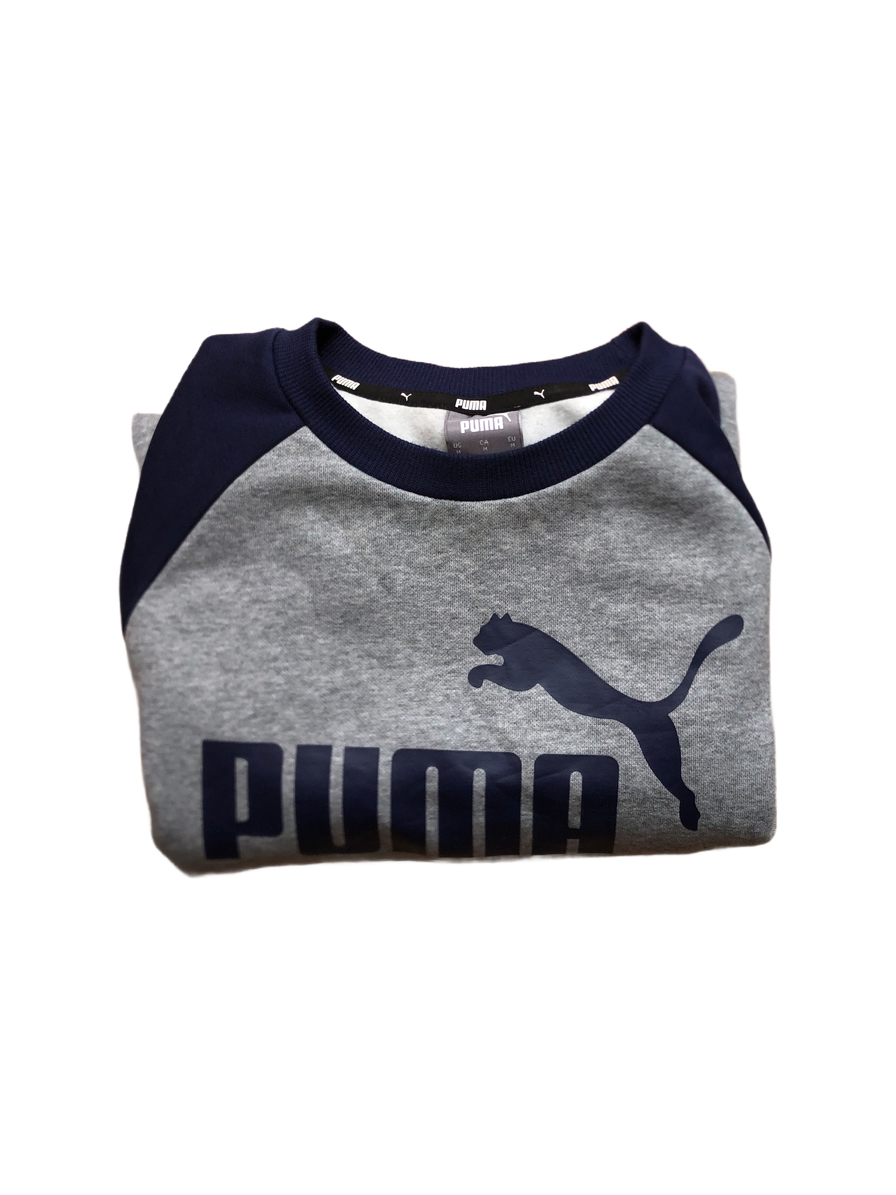 Puma – Sudadera Gris Vintage – Talla M