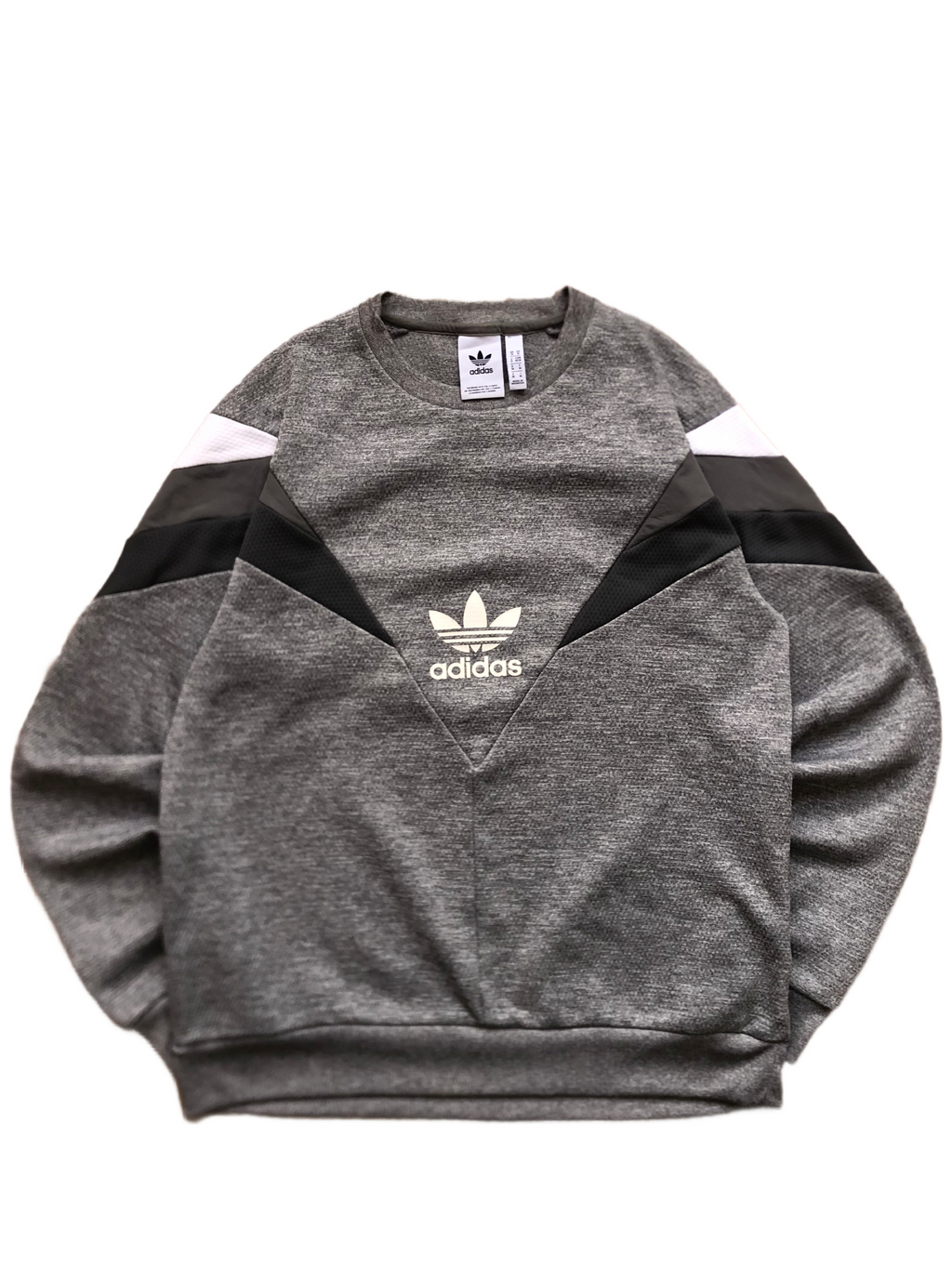 Adidas – Sudadera Gris Vintage – Talla M