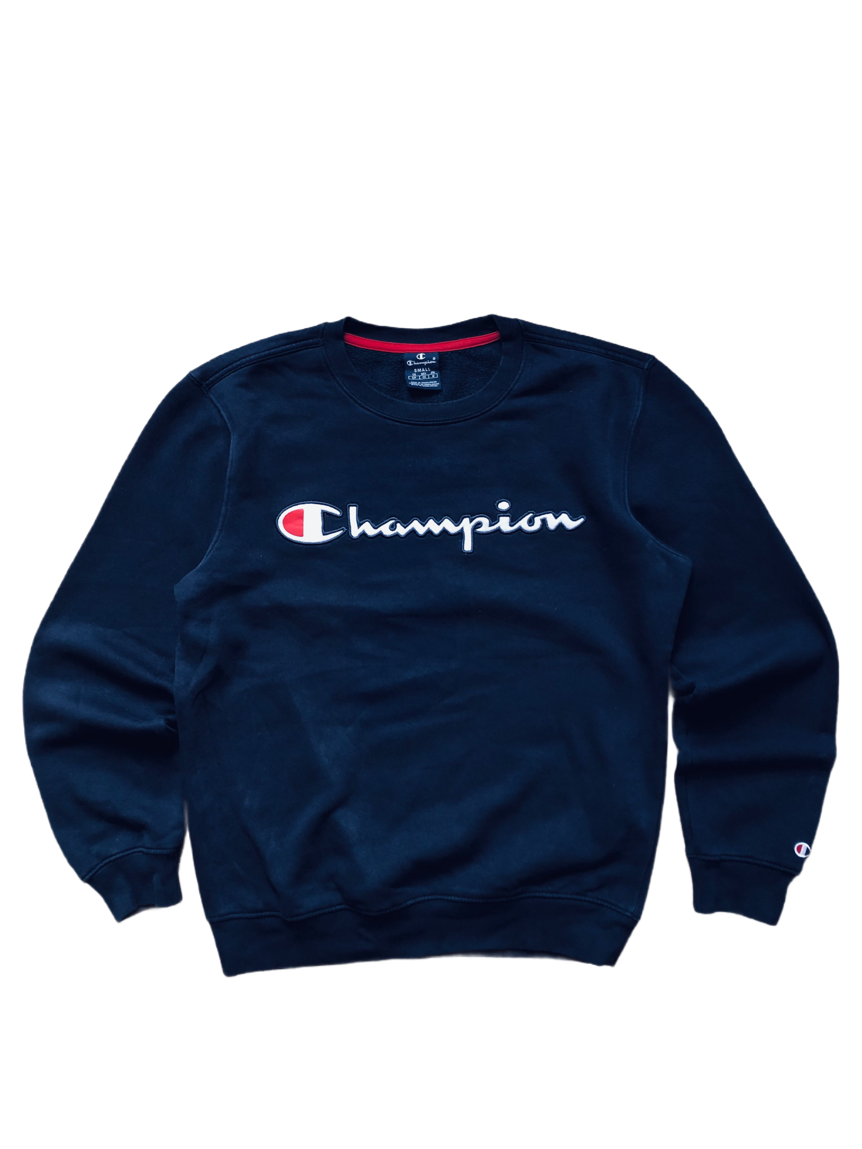 Champion – Sudadera Azul Vintage – Talla S