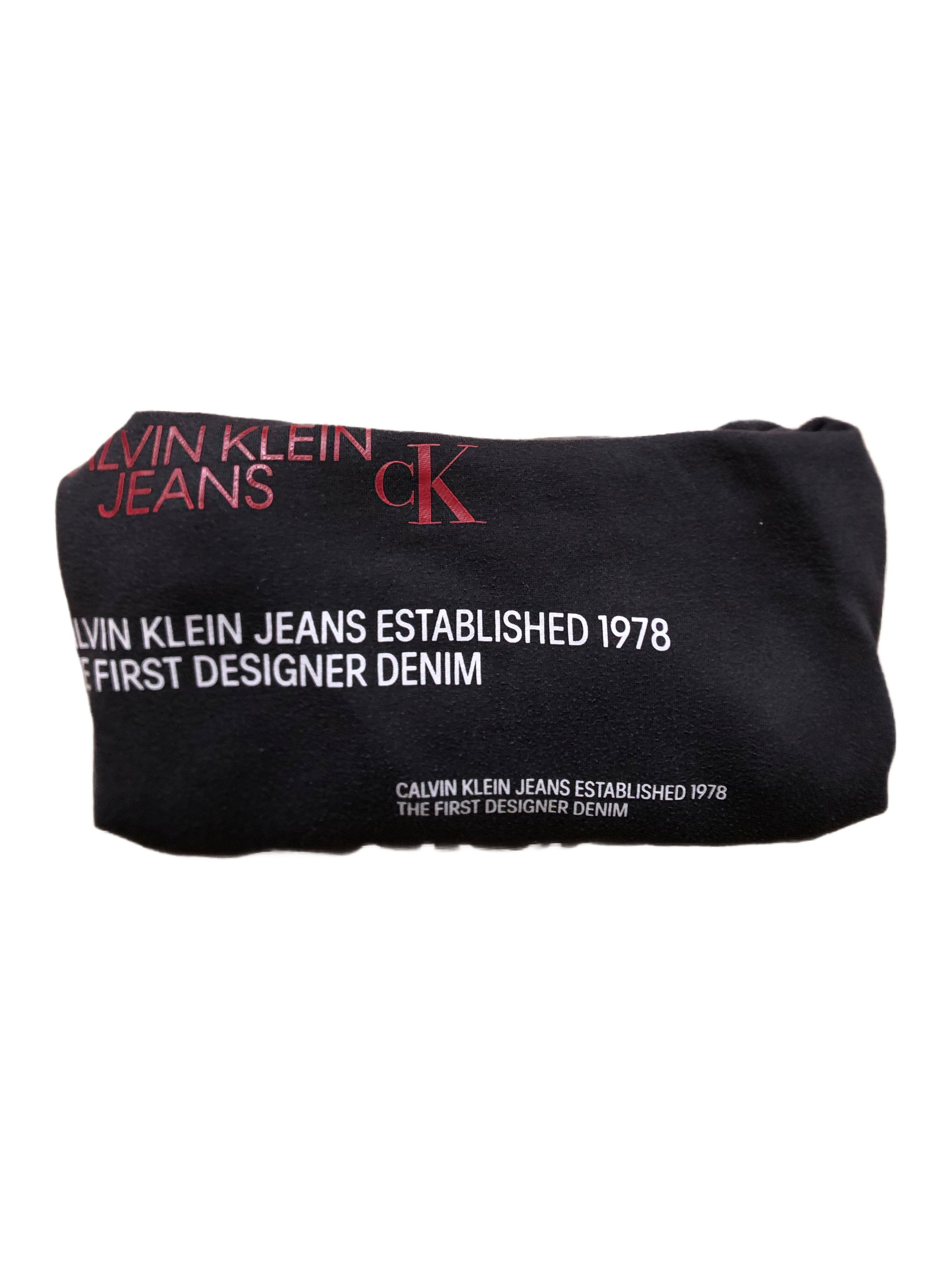 Calvin Klein – Sudadera Negra Vintage – Talla L