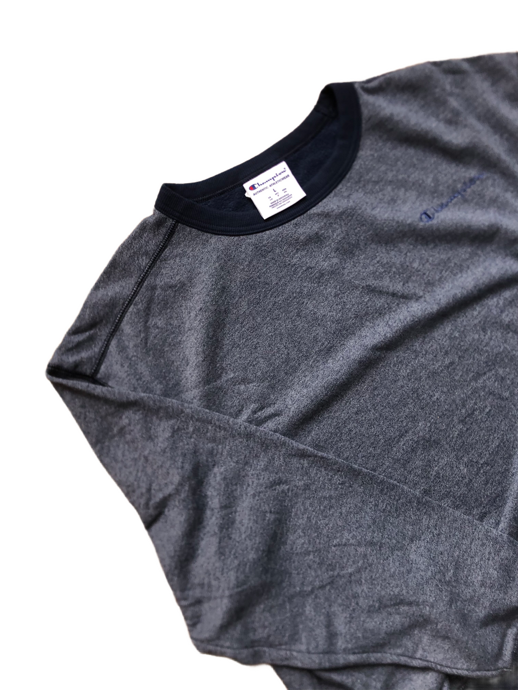 Champion – Sudadera Azul Vintage – Talla L