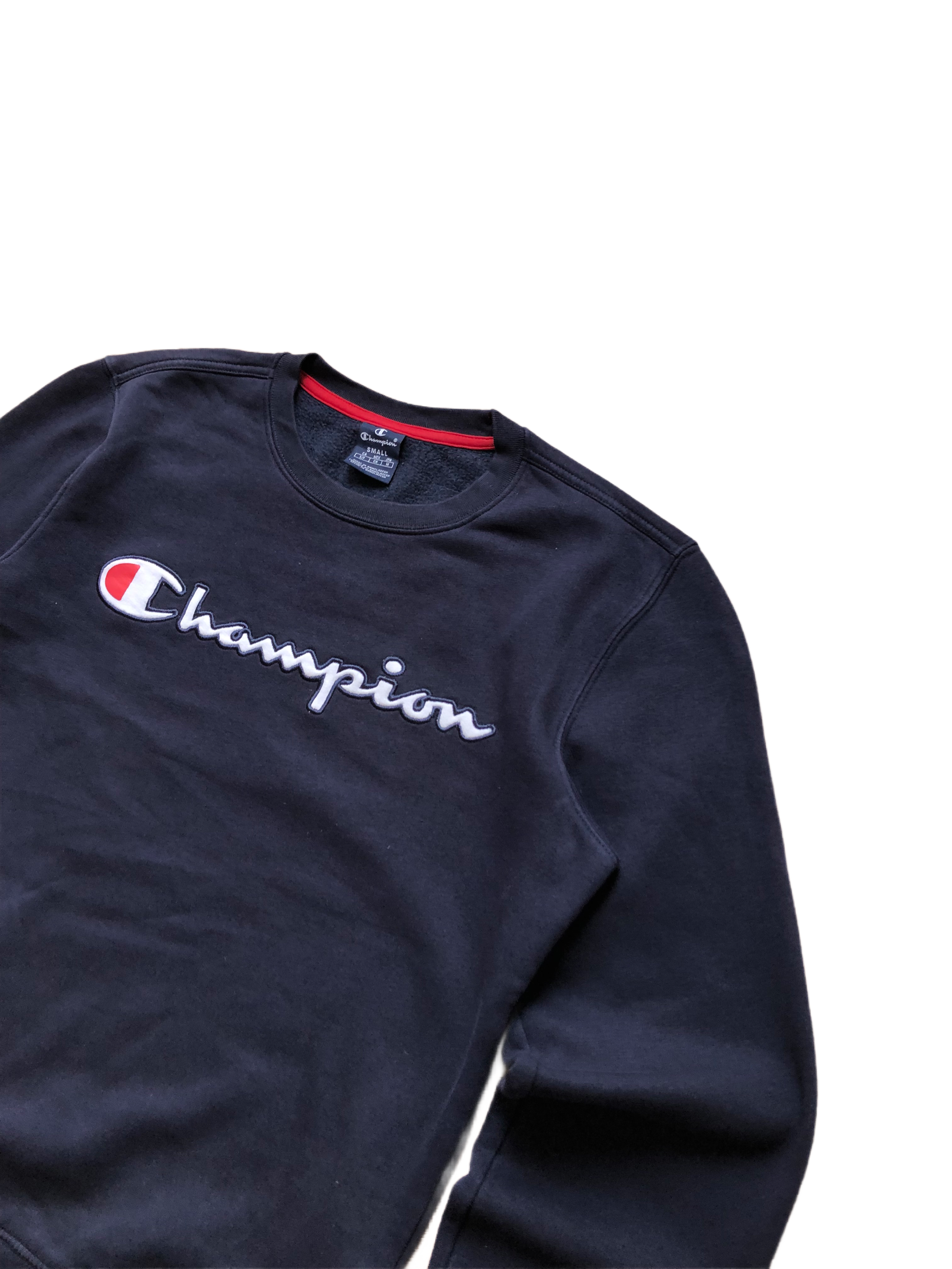 Champion – Sudadera Azul Vintage – Talla S