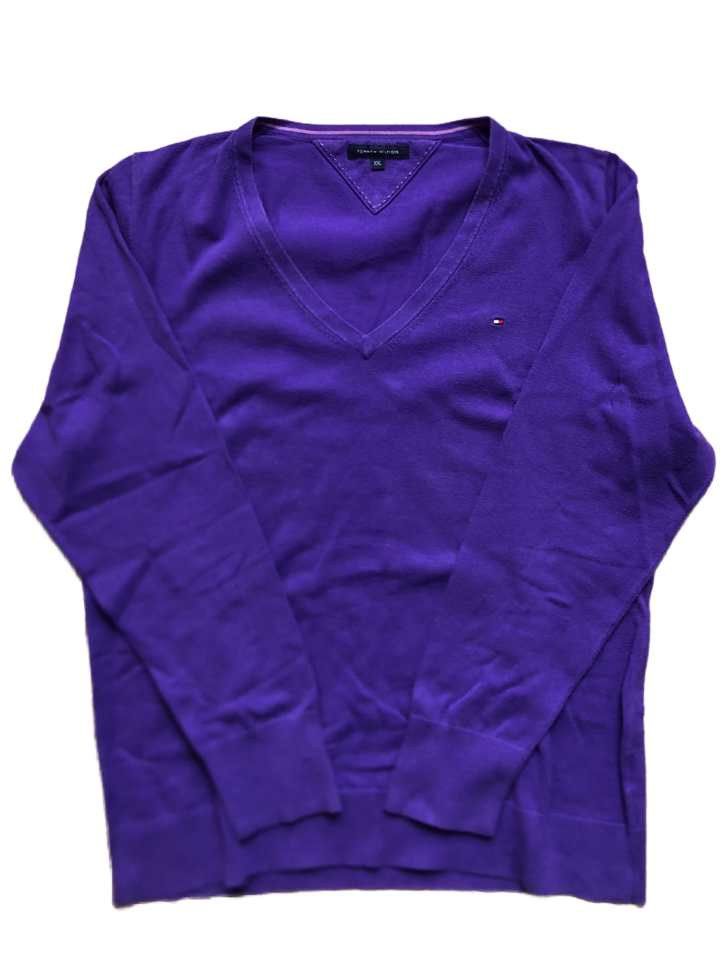Tommy Hilfiger – Suéter Morado Vintage – Talla XXL